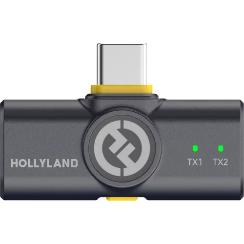 HOLLYLAND LARK M2 "COMBO" Wireless Lavalier Microphone (Duo, Shine Charcoal) 