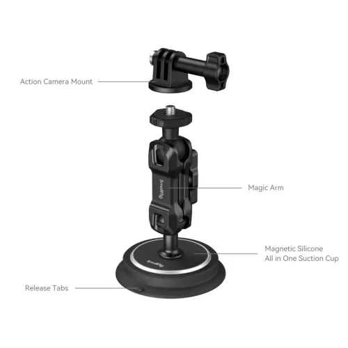 SmallRig 4466 Magic Arm Magnetic Suction Cup Mounting Support KIT (for action Cameras)