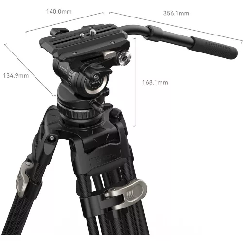 SmallRig 4465 PRO Video Carbon Tripod KIT (with Fluid Head AD-PRO 8)