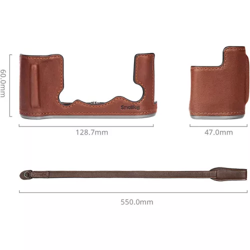 SmallRig 4710 Leather Half Case Kit for Fujifilm X-T50 Brown