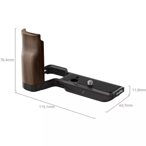 SmallRig 4864 L-Shape Mount Plate with Wooden Handle for Sony ZV-E10 II