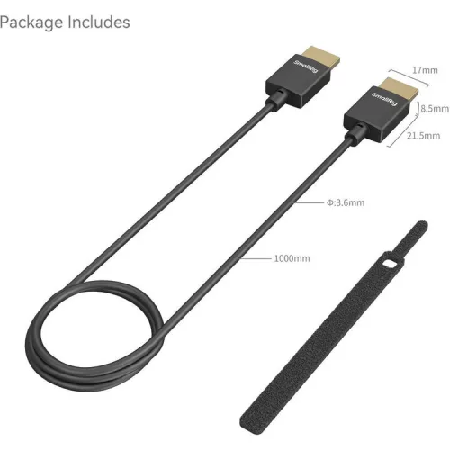 SmallRig 4794 Ultra-Slim 4K HDMI Data Cable A to A 100cm