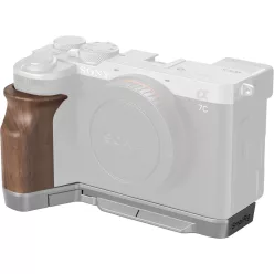   SmallRig 4796 L-Shape Mount Plate with Wooden Handle for Sony Alpha 7C II / Alpha 7CR