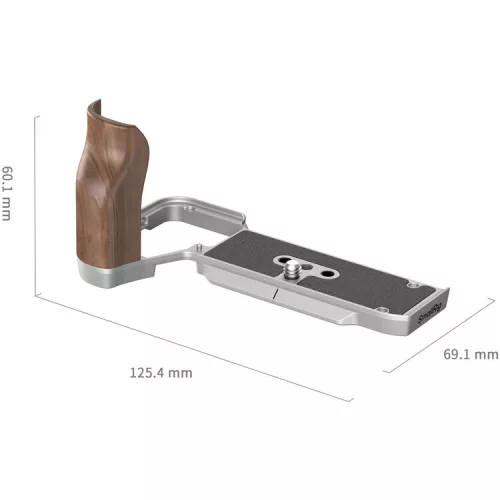 SmallRig 4796 L-Shape Mount Plate with Wooden Handle for Sony Alpha 7C II / Alpha 7CR