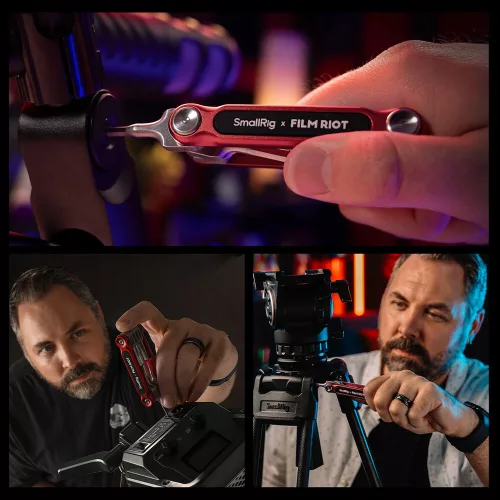 SmallRig 4813 x FILM RIOT 10-in-1 Folding Wrench Set (red)