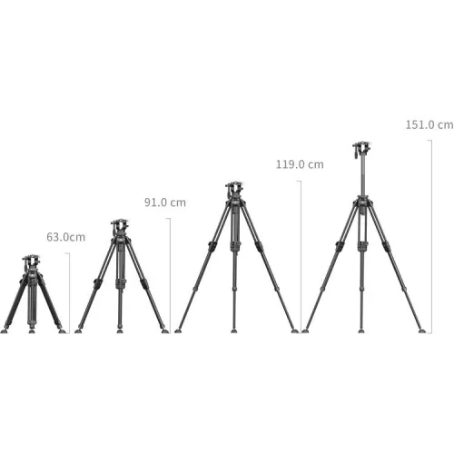 SmallRig 4420 Lightweight Video Carbon Fiber Tripod Kit AD-50 Pro