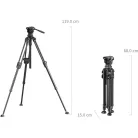 SmallRig 4420 Lightweight Video Carbon Fiber Tripod Kit AD-50 Pro