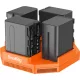 SmallRig 4834 NP-F970 4-Channel Camera Battery Charger & 4-Battery Kit