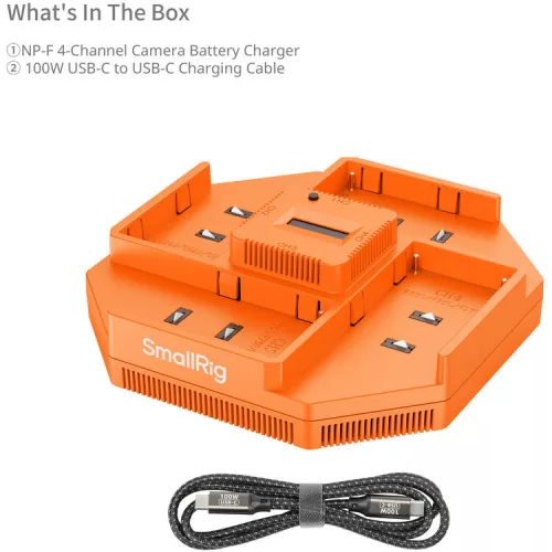 SmallRig 4837 NP-F 4-Channel Camera Battery Charger