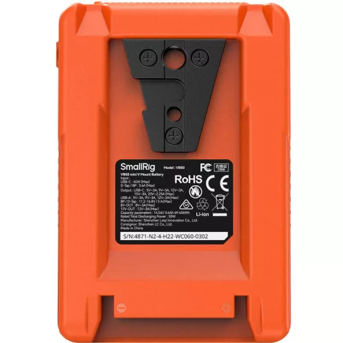 SmallRig 4871 V-Mount Battery Mini VB50 (Orange)