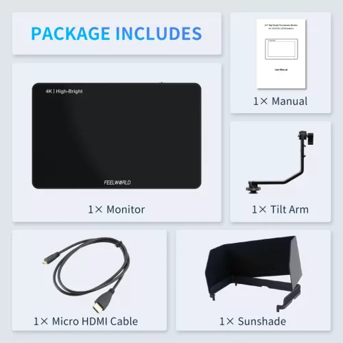 FEELWORLD F6 PLUS X (5.5") (HDMI) (4K) (1.600nit) érintőképernyős kameramonitor