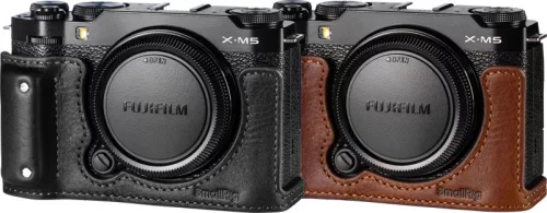 SmallRig 4879 Camera Leather Half Case Kit for FUJIFILM X-M5 Black