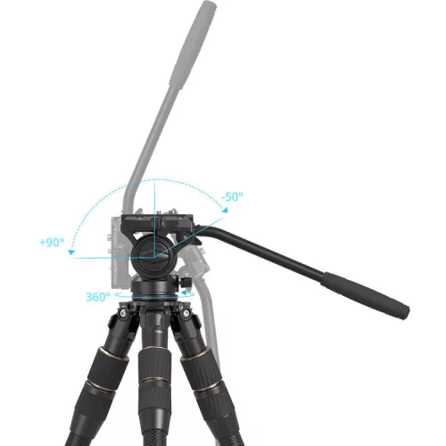 SmallRig 4643 Carbon Fiber Tripod Kit with Head FT-S303