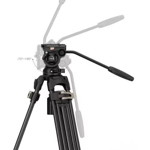 SmallRig 4686 Heavy-Duty Fluid Head Video Tripod Kit AD-01S
