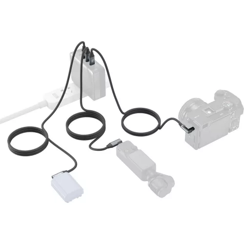 SmallRig 4791 USB-C /// USB-C kábel (60cm/23,6in) (egyenes/sarok)