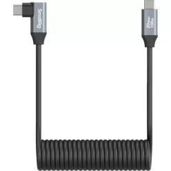   SmallRig 4792 USB-C Straight to USB-C Angled Coiled Data Cable