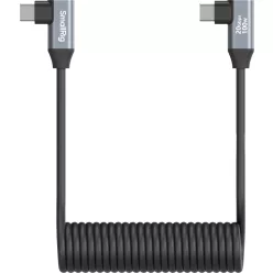 SmallRig 4793 USB-C Angled to USB-C Angled Coiled Data Cable