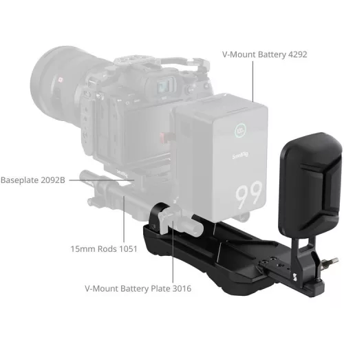 SmallRig 5153 Universal Shoulder Pad with 15mm Dual Rod Clamp