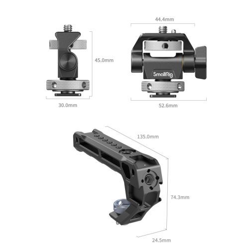 SmallRig 5322 Top Handle with Monitor Support Kit (Compatible with Cold Shoe)
