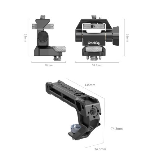 SmallRig 5323 Top Handle with Monitor Support Kit (Compatible with ARRI 3/8''-16 Screw)