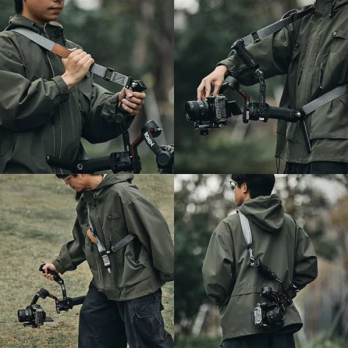 SmallRig 4383 Sling Handle with Weight-Reducing Shoulder Strap Kit for DJI RS 2, 3, 3Pro, 4, 4Pro