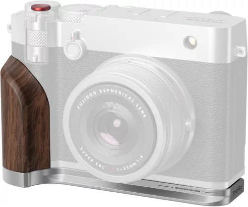 SmallRig 5265 L-Shape Mount Plate with Wooden Handle for FUJIFILM GFX100RF Silver