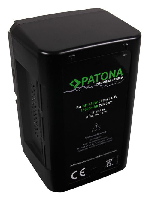 PATONA V-Mount BP-230W PREMIUM akkumulátor (224.6Wh / 15.600mAh) (1329)