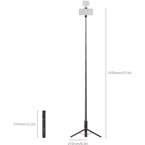 SmallRig 5292 x Drex Lee Boom Selfie Stick ST30 Lite Black