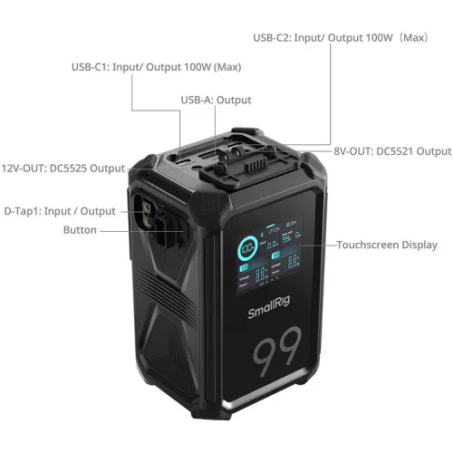 SmallRig 4984 X-Touch Smart Triple-Proof V-Mount Battery X99