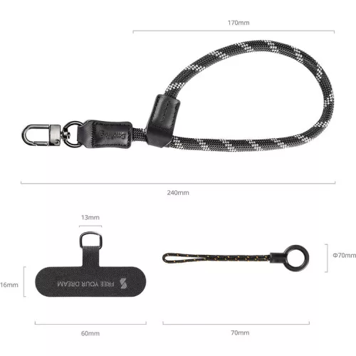 SmallRig 4990 FilMov Phone Wrist Strap Black
