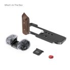 SmallRig 5260 L-Shape Mount Plate with Wooden Handle (for Fujifilm X-M5) (black)