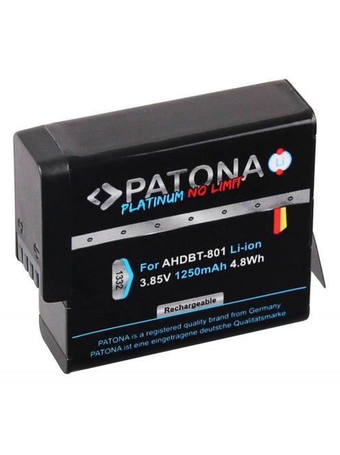 PATONA AHDBT-801 PLATINUM akkumulátor (for GoPro HERO5 + HERO6 + HERO7 + HERO8) (1332)