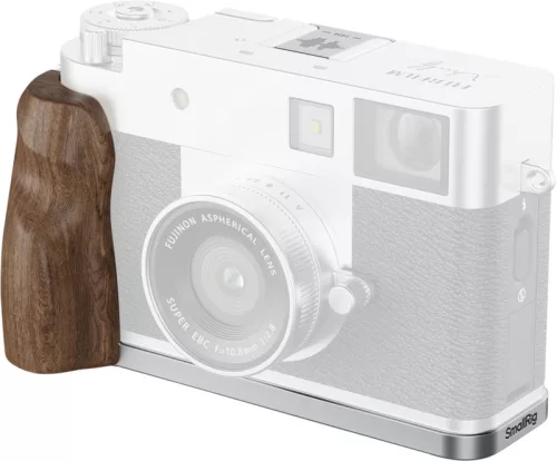 SmallRig 5223 L-Shaped Mount Plate with Wooden Handle for FUJIFILM X half Silver