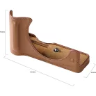 SmallRig 5432 Leather Half Case KIT (for Canon EOS R50 V) (brown) 