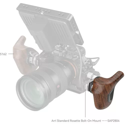 SmallRig 5193 ImageGrip Series Wooden Handle with ARRI Rosette (Right Side)