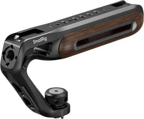 SmallRig 5252 Wooden Top Handle with 1/4''-20 and ARRI 3/8''-16 Locating Screw