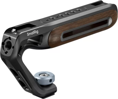 SmallRig 5250 Wooden Top Handle with Cold Shoe Mount