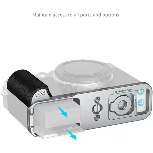 SmallRig 5447 L-Shaped Mount Plate with Silicone Handle (for FUJIFILM X-E5) (silver)