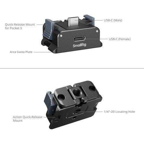 SmallRig 5376 Battery Adapter Plate (for DJI Osmo Pocket 3)