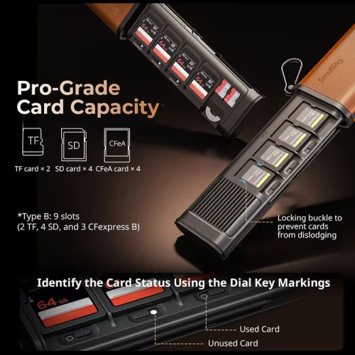 SmallRig 5361 Multifunctional Card Reader & Storage Case CFexpress Type A