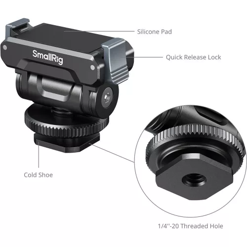 SmallRig 5436 Quick Release Support (for DJI Osmo Action 5 PRO / 4 / 3) with Cold Shoe Adapter