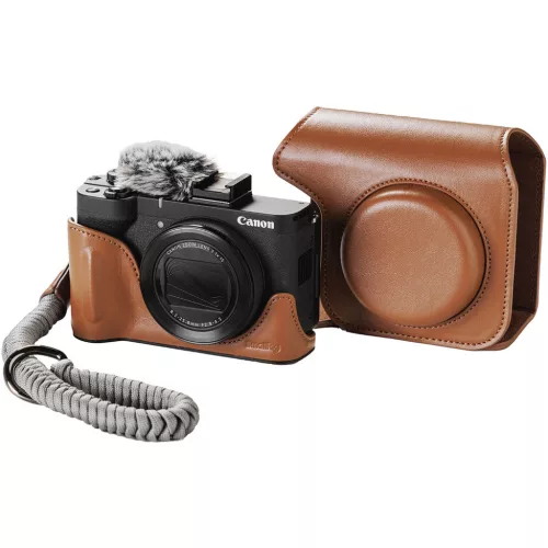 SmallRig 5385 Leather Case KIT (for Canon PowerShot V1) (brown)