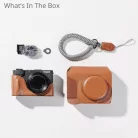 SmallRig 5385 Leather Case KIT (for Canon PowerShot V1) (brown)
