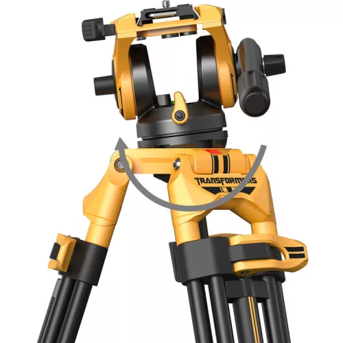 SmallRig 5523 Video Tripod with Heavy-Duty Fluid Head AD-01 (BumbleBee Edition）