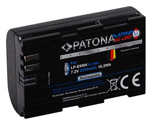 PATONA LP-E6NH PLATINUM akkumulátor (2.250mAh) (for Canon) (1343)