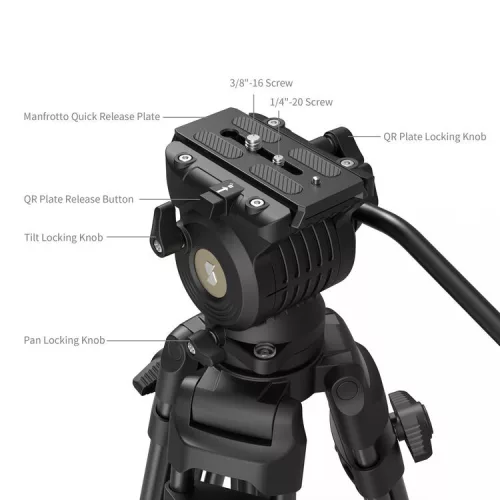 SmallRig 5440 AD14 Heavy-Duty Aluminum Alloy Tripod