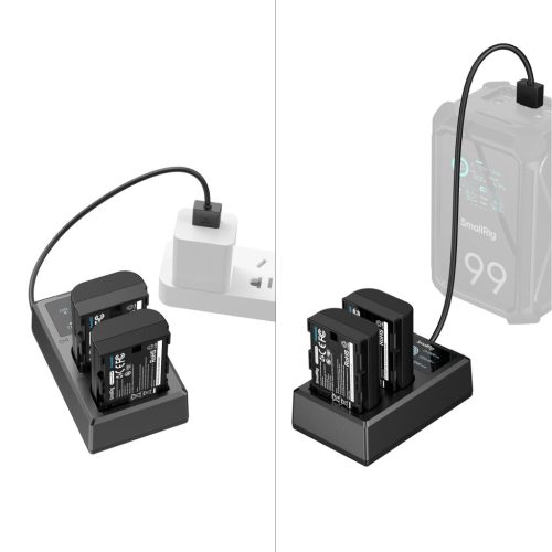 SmallRig 5409 DUAL KIT akkumulátor töltő // Battery Charger (+ 2x SmallRig LP-E6P)