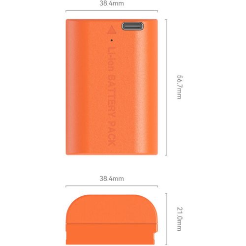 SmallRig 5407 - LP-E6P akkumulátor (2.520mAh) (USB-C) (orange) (for Canon)