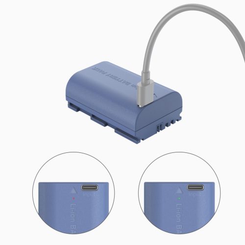 SmallRig 5406 - LP-E6P akkumulátor (2.520mAh) (USB-C) (blue) (for Canon)