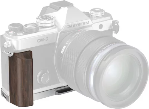 SmallRig 5563 L-Shaped Mount Plate with Wooden Handle for OM SYSTEM OM-3